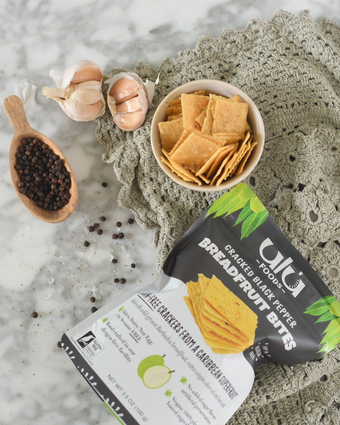 Cracked Black Pepper Breadfruit Bites